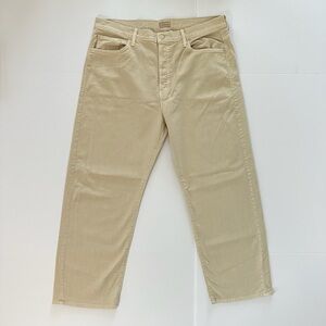 MOTHER The Ditcher Crop Jeans in Chalk It Up | Size 34 | EUC